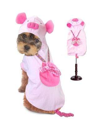 Playful Pink Satin  Halloween Pig Costume for Dogs
