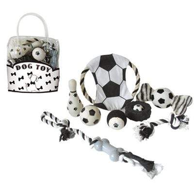 Black & White Toy Gift Set for Dogs