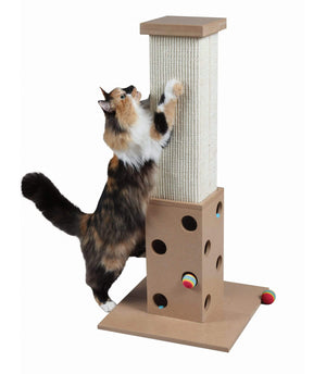 Pet Stop Store Modern Interactive Scratch ‘N Play Cat Post with Toy Balls