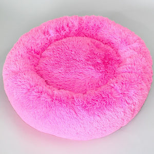 Pet Stop Store Pink Round Shaped Cuddle Shag Dog Bed