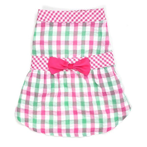 Pet Stop Store s Cute Pink & Green Check Plaid Dog Dress