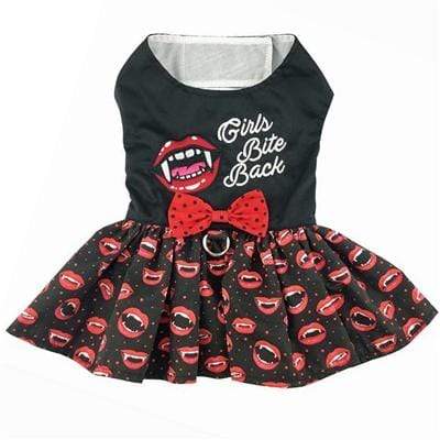 Halloween Black & Red Girls Bite Back Dog Dress in All Sizes